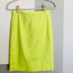 J.Crew Neon Green Pencil Skirt